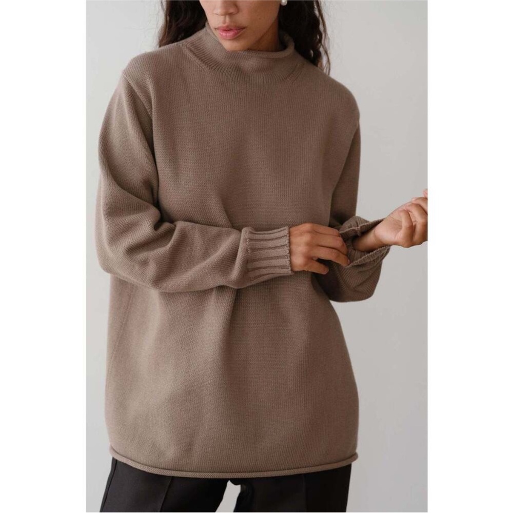 NWOT DONNI The Cotton Cashmere Roll Neck Sweater